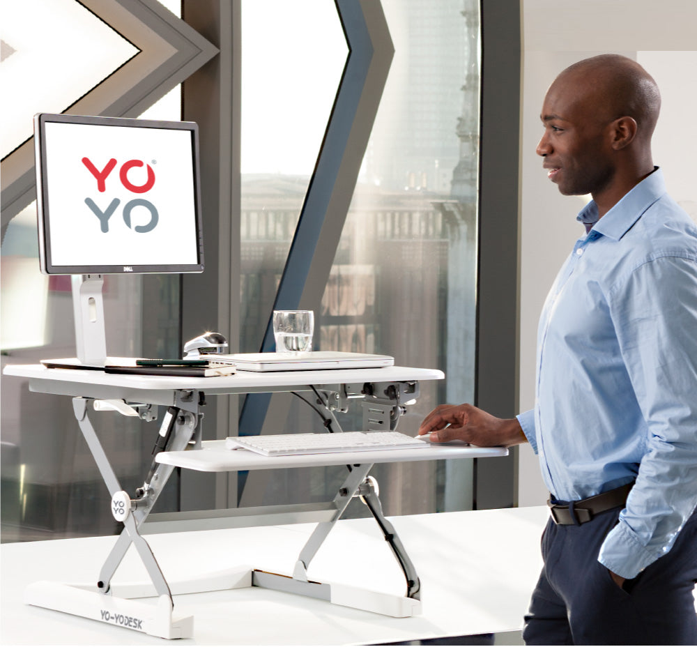 Yo-Yo DESK 80-SLIM Single Monitor Standing Desk Converter