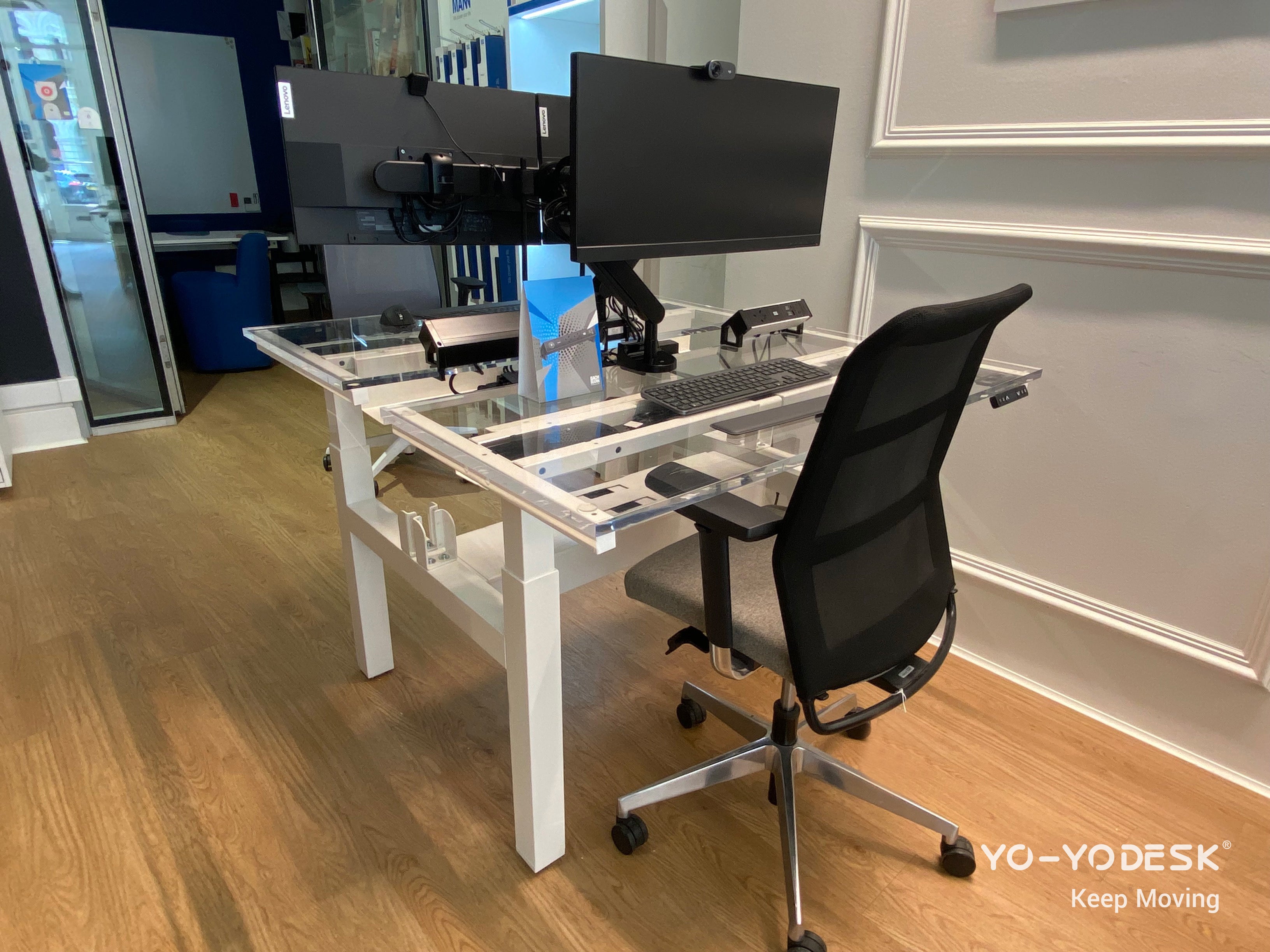 Yo-Yo DESK DUO Back-2-Back Height Adjustable Standing Desk