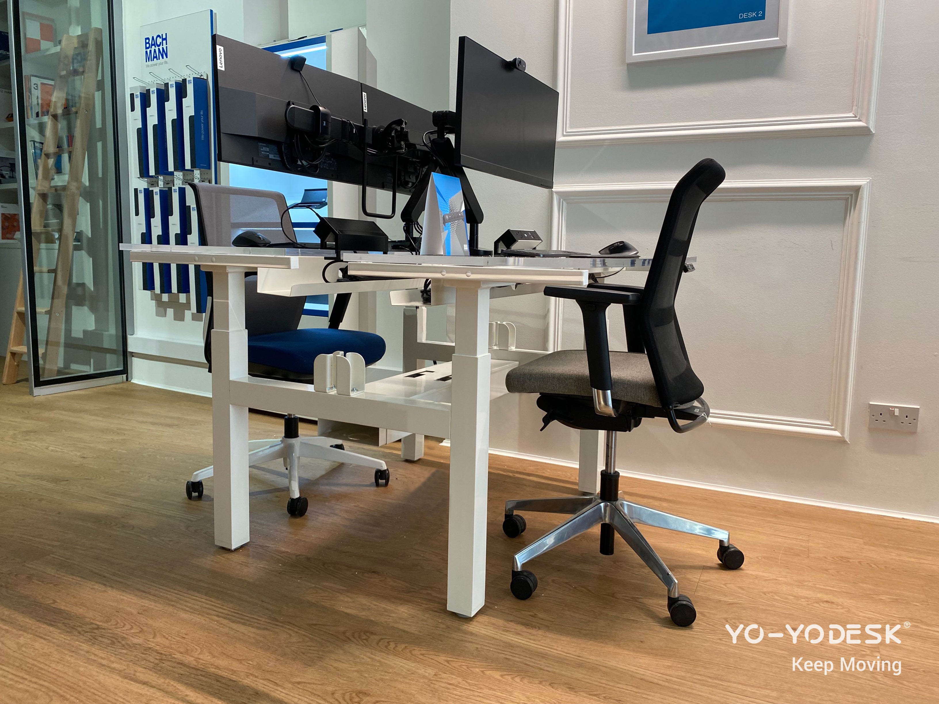 Yo-Yo DESK DUO Back-2-Back Height Adjustable Standing Desk