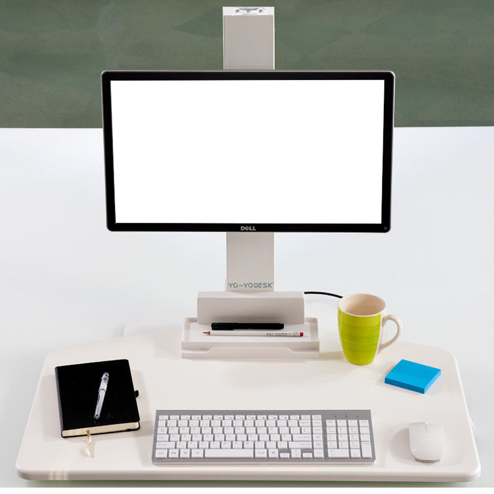 Yo-Yo DESK GO 1 Pole Mounted Single Screen Standing Desk Converter
