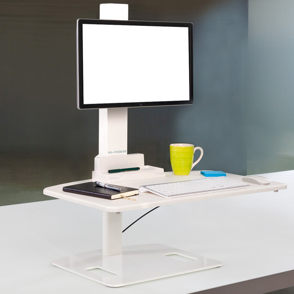 Yo-Yo DESK GO 1 Pole Mounted Single Screen Standing Desk Converter