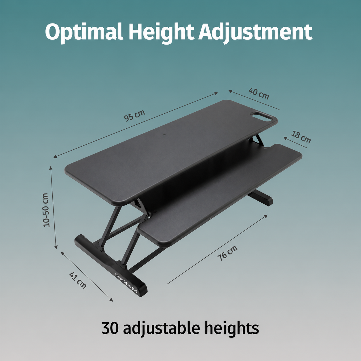 Yo-Yo DESK 95-S Dual Monitor Standing Desk Converter