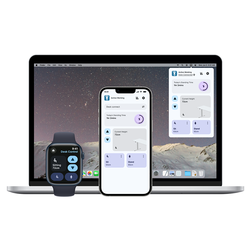 Yo-Yo DESK ALERT 2+  Extra Height Standing Desk with Bluetooth Control