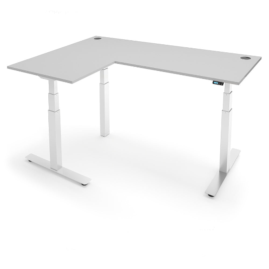 Yo-Yo DESK ALERT 3+  L-Shape SMART Standing Desk with Bluetooth Control